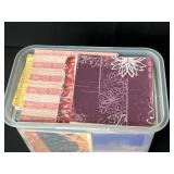 Large Collection of Designer and Specialty Paper Sample Books in Storage Bin