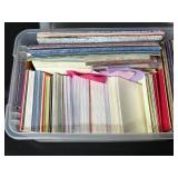 Large Collection of Assorted Stationery Paper and Envelopes in Storage Box
