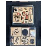 Collection of Wood Rubber Stamps for Crafting and Scrapbooking