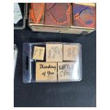 Collection of Wood Rubber Stamps for Crafting and Scrapbooking
