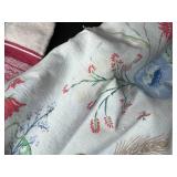 Decorative Gourd with Deer, Two Woven Baskets, and Vintage Textiles Collection