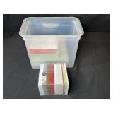 Lot of Assorted Blank Note Cards and Stationery in Storage Bin