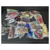 Bulk Lot of Assorted Necklace Cords, Choker Wires, and Jewelry Making Strings