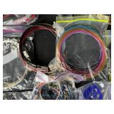 Bulk Lot of Assorted Necklace Cords, Choker Wires, and Jewelry Making Strings