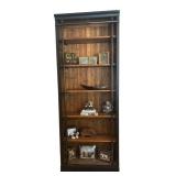 ML - Industrial Style Bookcase with Black Metal Frame and Wood Shelves