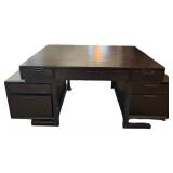 ML - Aspenhome Desk with Two File Cabinets