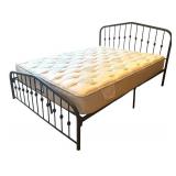 LL  - Queen Size Metal Bed Frame with Headboard and Footboard