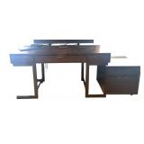 U - Aspenhome Desk with File Cabinet