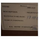 LL  - Pair of B.K. Home Furniture Nightstands