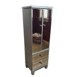U - Mirrored Jewelry Cabinet with Drawers and Lift-Top Mirror