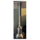 U - Brushed Nickel Table Lamp with Black Shade