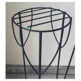 G - Pair of Tall Metal Plant Stands