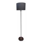LL  - Black Floor Lamp with Drum Shade