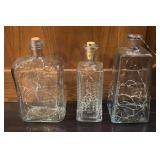 LL  - Set of 3 Decorative Glass Bottles with LED String Lights