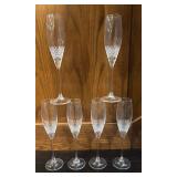 LL  - Set of 6 Vera Wang for Wedgwood Crystal Champagne Flutes