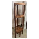 U - Tall Wooden 3-Tier Corner Shelf