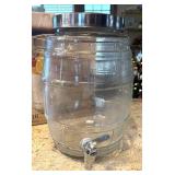 LR - Nostalgia Glass Barrel Beverage Dispenser 3.16 Gallons