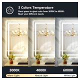 LED Lighted Bathroom Mirror - 44”x36”