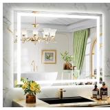 LED Lighted Bathroom Mirror - 44”x36”