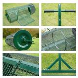 44 Inch Compost Spreader with T Shape Handle - for Top Dressing Compost, Fertilizer and Mulch