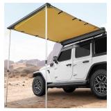 JOYTUTUS Vehicle Awning Roof Rack Pull-Out Sun Shade UV50+, Weatherproof Side Awning for Camping, Car Sunshade with Adjustable Hardware, Quick Set-up, SUV/Truck/Van/Jeep