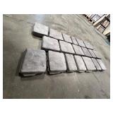 Pallet Sale!! 150+ sq ft - Riccobene 23.5-in L x 11.75-in W x 1-in H Irregular Charcoal Concrete Patio stone