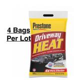 4 Bags - Prestone Driveway Heat Calcium Chloride Pellet Ice Melt 20 lb