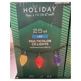 Quantity 12 - Holiday Living 25 ct - Multicolor C9 Christmas Lights