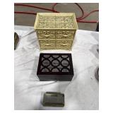 Brass and Blue Glass Box