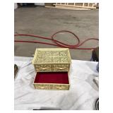 Brass and Blue Glass Box