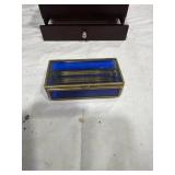 Brass and Blue Glass Box