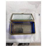 Brass and Blue Glass Box