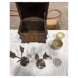 Decorative Chest, Candle Holders & Ceramics