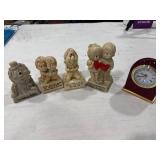 Vintage Figurines & Desk Clock