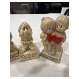 Vintage Figurines & Desk Clock