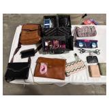 Assorted Handbags, Wallets & Cosmetics