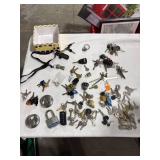 Assorted Keys and Padlocks Lot