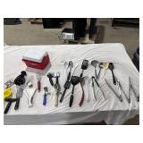 Assorted Kitchen Utensils & Cooler