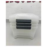 Stackable Clear Storage Bins (Set of 3)
