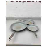 Set of Three Tramontina Frying Pans