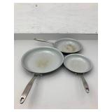 Set of Three Tramontina Frying Pans