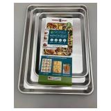 Nordic Ware Naturals Aluminum Bakeware 3-Piece Baking Sheet Set