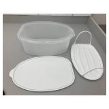 Tupperware Plastic Container with Lid and Tray