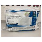 pureLux Set of Two Queen Size Gel Memory Foam Cooling Pillows