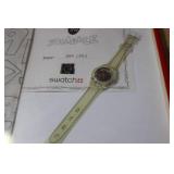 1993 Swatch Scribble Collectible Watch Framed with Certificate and Original Packaging