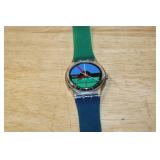 Swatch Maxi Wall Clock Nautilus with Colorful Band