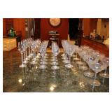 Large Assorted Dinnerware Collection with Noritake China and Glass Snack Sets