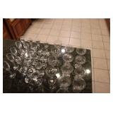 Large Assorted Dinnerware Collection with Noritake China and Glass Snack Sets