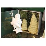 Large Collection of Snowbabies Figurines with Boxes and Waterglobe