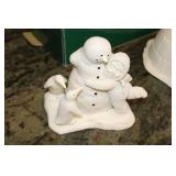 Department 56 Snowbabies Figurine Collection with Display Sled and Lamp